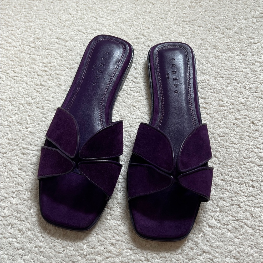 Sandro Elly Suede Sandals - Picture 2 of 6